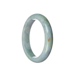 Genuine Untreated Lavender Burmese Jade Bracelet - 58mm Semi Round