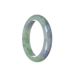 Certified Grade A Lavender with green Jade Bracelet - 57mm Half Moon