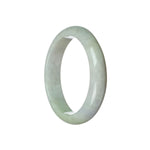 A lavender traditional jade bangle bracelet with a half moon shape, made from genuine Grade A jade.