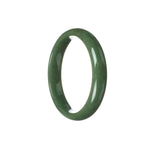 A high-quality, natural green Burmese Jade bracelet with a half moon shape, measuring 57mm. Created by MAYS™.