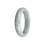 Genuine Untreated Lavender Traditional Jade Bangle Bracelet - 58mm Half Moon