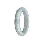 Genuine Type A Lavender Jade Bracelet - 58mm Half Moon