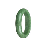 Real Grade A Green Jade Bangle - 58mm Half Moon