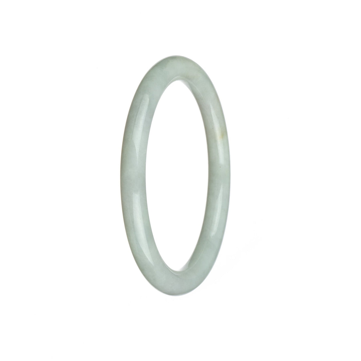 A delicate and elegant white jade bracelet with a petite round shape, perfect for adding a touch of sophistication to any outfit. Made with genuine Grade A white jade, this bracelet from MAYS is a timeless accessory that exudes beauty and charm.