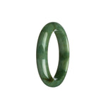 Genuine Grade A Green Jadeite Bracelet - 54mm Semi Round