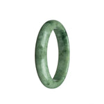 Genuine Grade A Light Green Burmese Jade Bracelet - 59mm Half Moon