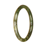 A petite round jadeite bracelet with a genuine natural green pattern, perfect for adding elegance and charm to any outfit.