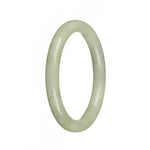 Genuine Grade A Light Green Traditional Jade Bangle - 56mm Petite Round