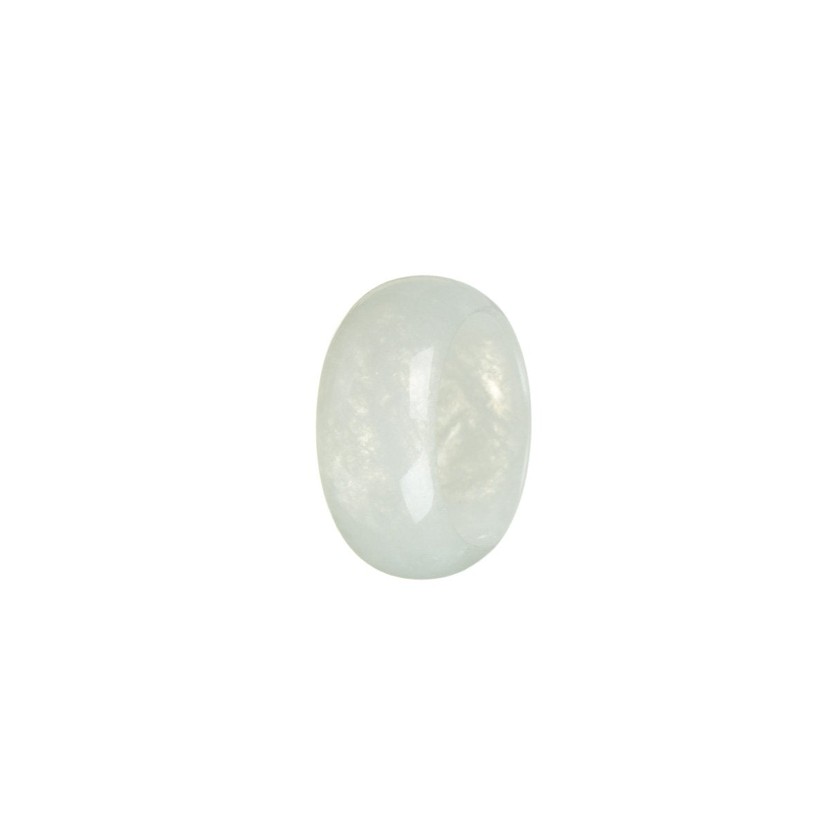 Real White Jadeite Jade Band - Size R 1/2
