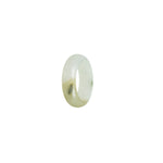 Real White with Olive Jade Ring- Size N