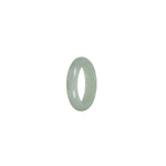Certified White Burma Jade Ring - Size R 1/2