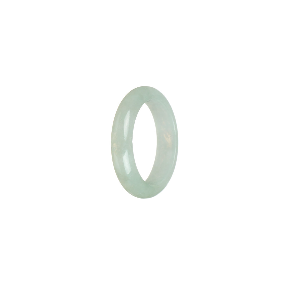 Genuine White Burma Jade Band - Size T