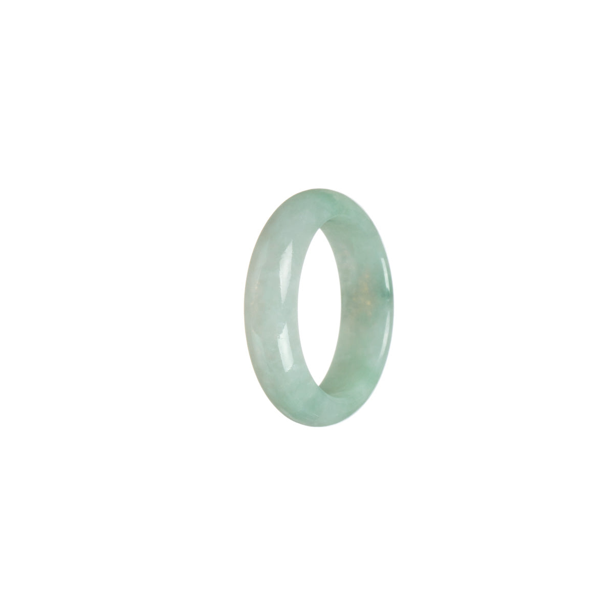 Real Green Hua Pattern Jade Band - Size R