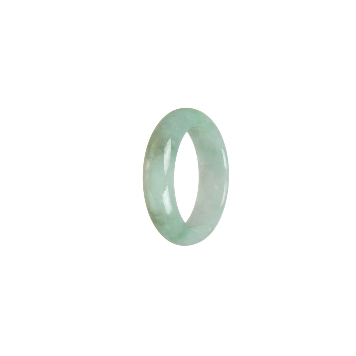 Real Green Hua Pattern Jade Band - Size R
