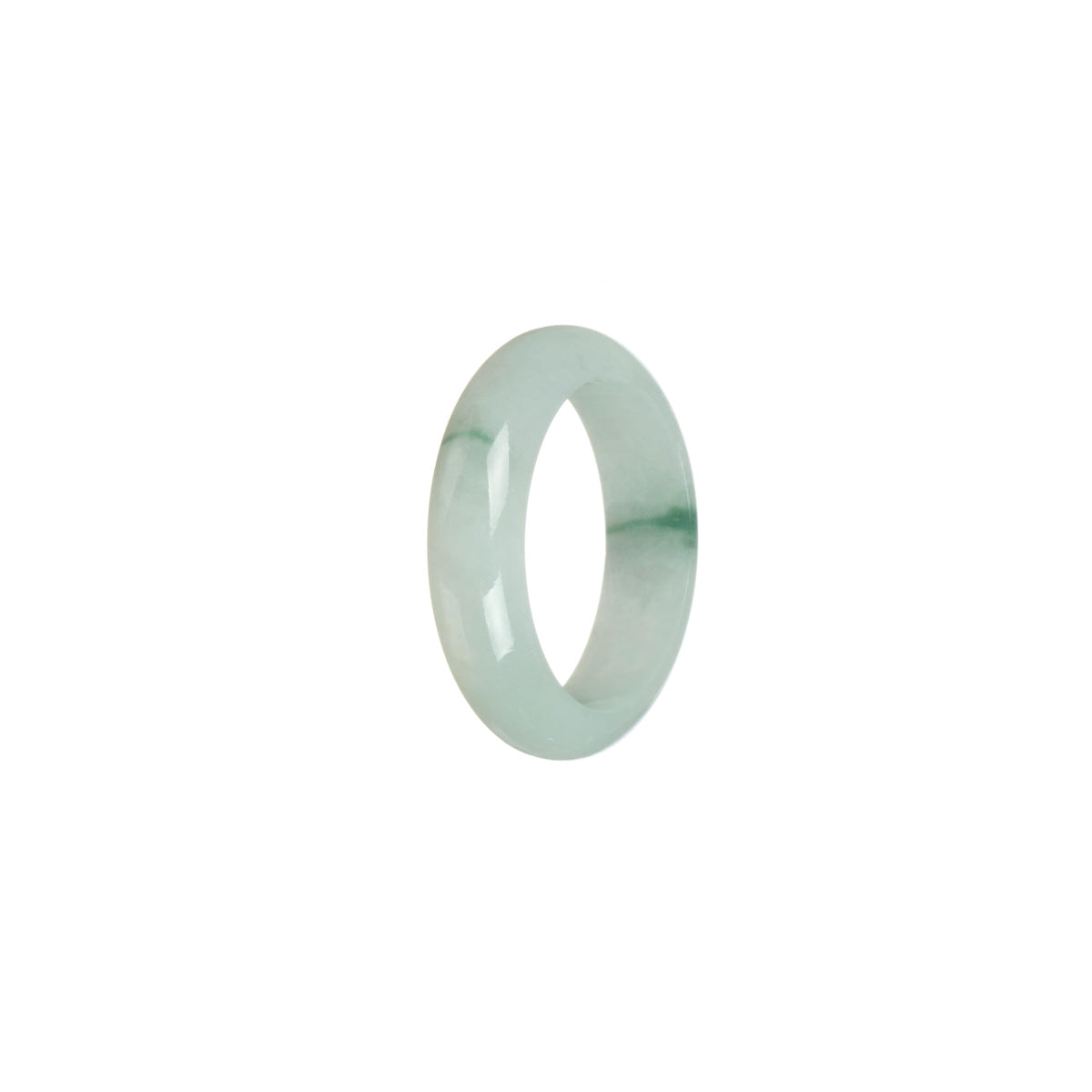 Authentic Green Hua Pattern Jadeite Jade Ring- Size T