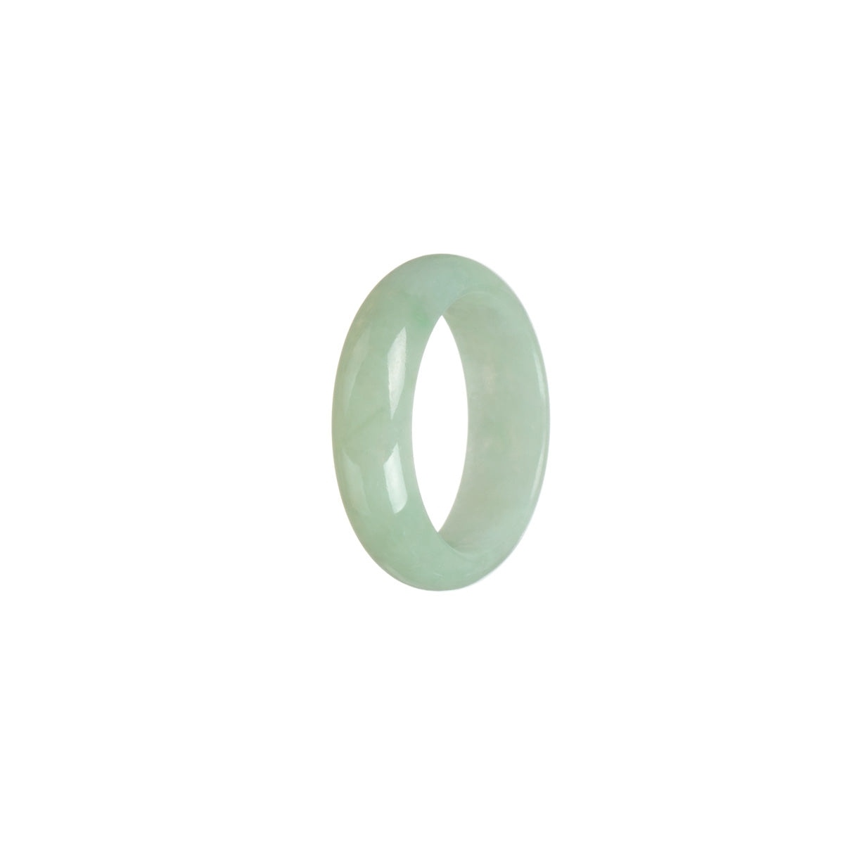 Certified Light Green Jadeite Jade Ring - Size T