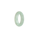 Certified Pale Green Burmese Jade Ring- Size S 1/2
