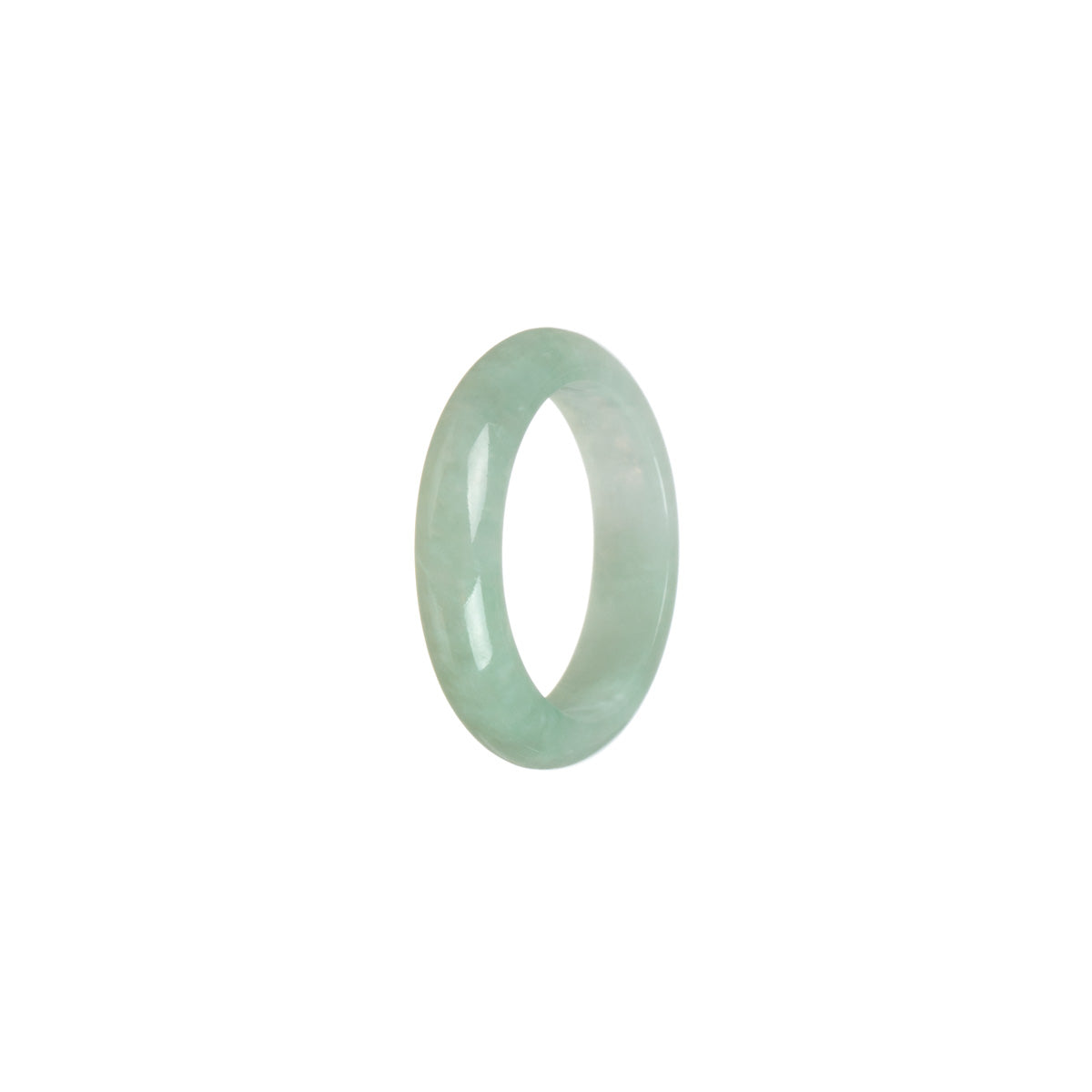 Real Pale Green Jade Band - Size S 1/2