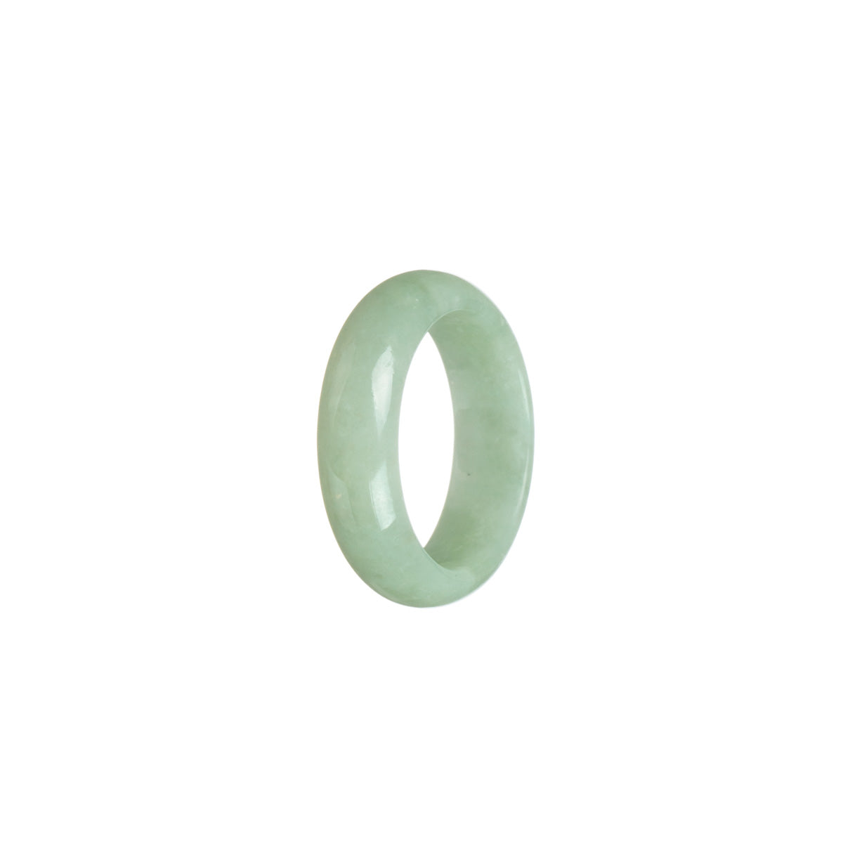 Authentic Light Green Burma Jade Ring - Size T
