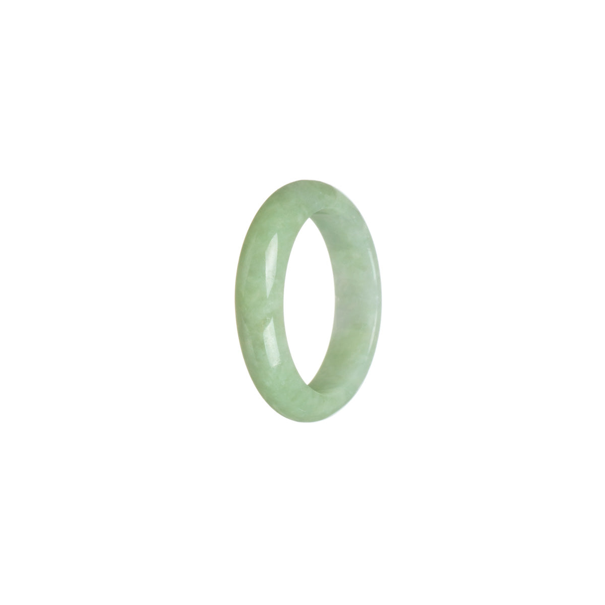 Genuine Light green Burmese Jade Ring - Size S 1/2