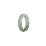 Real White with greyish green Jadeite Jade Ring- Size S