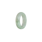 Certified White with Pale Green Burma Jade Band - Size S