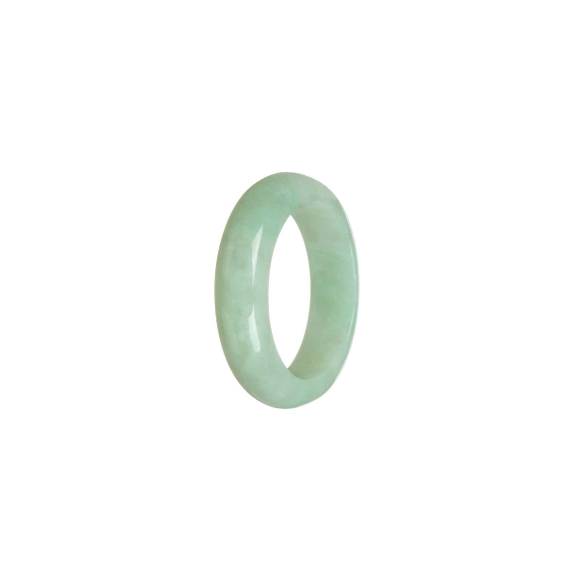 Certified Light green Burma Jade Ring - Size S