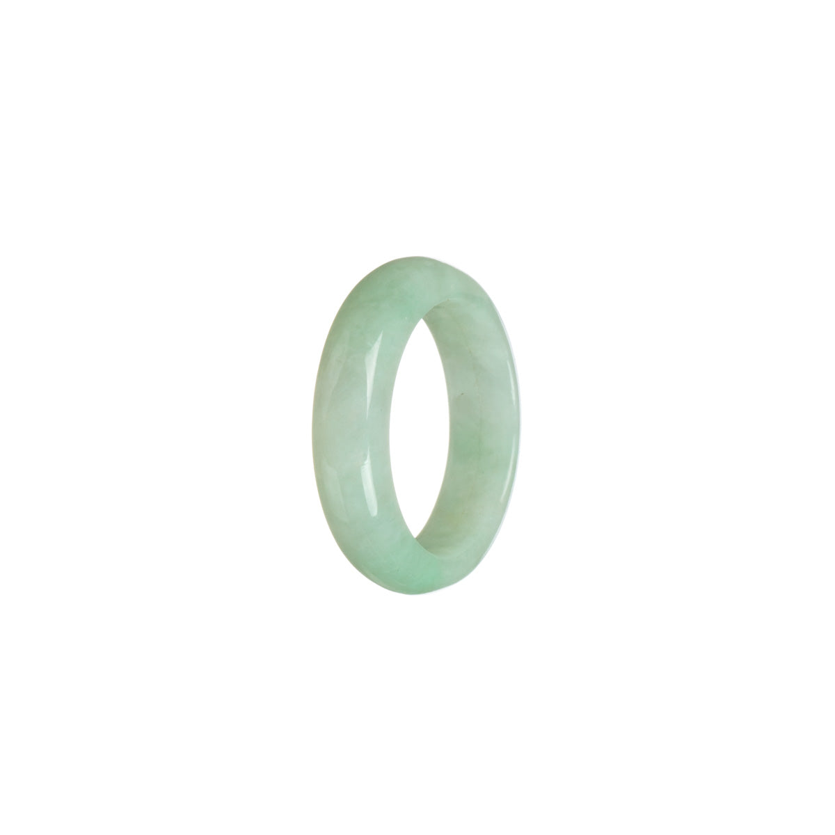 Certified Light green Burma Jade Ring - Size S