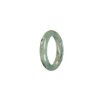 Genuine Icy Greyish green with grey Jade Ring - Size S