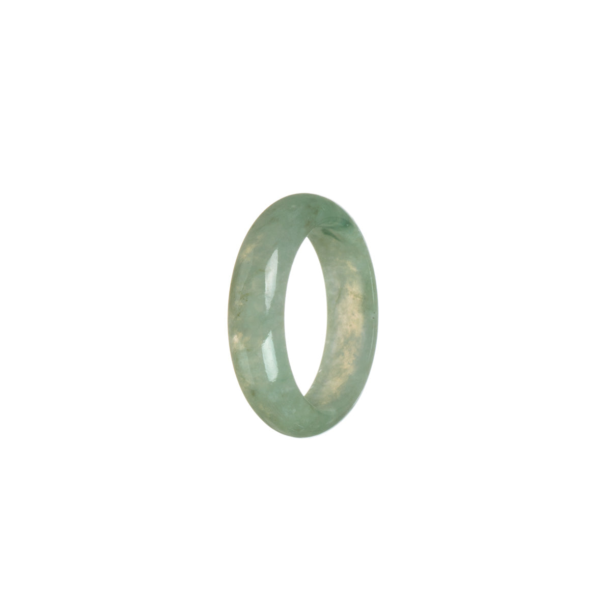 Real Icy greyish green Jadeite Jade Ring- Size T