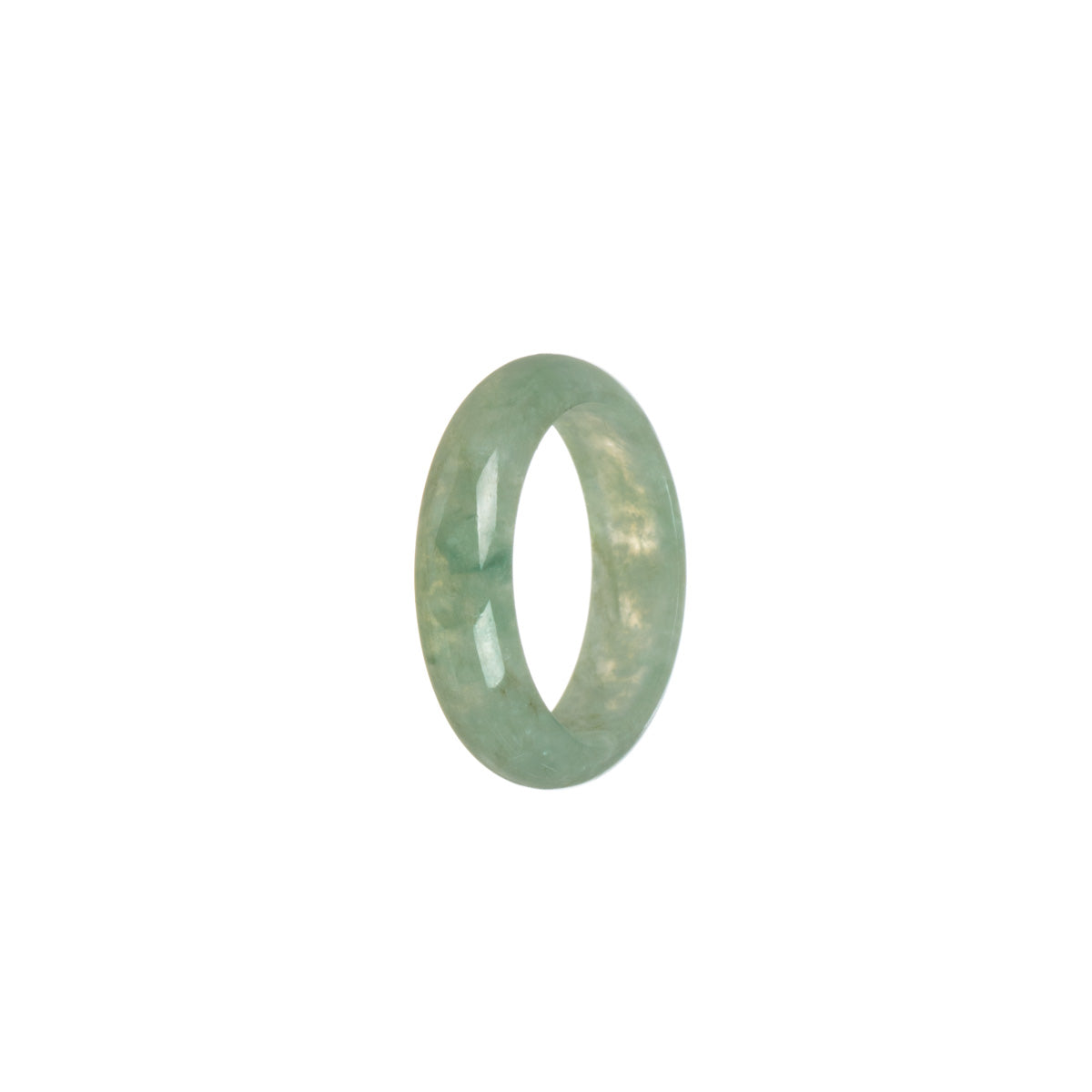 Real Icy greyish green Jadeite Jade Ring- Size T