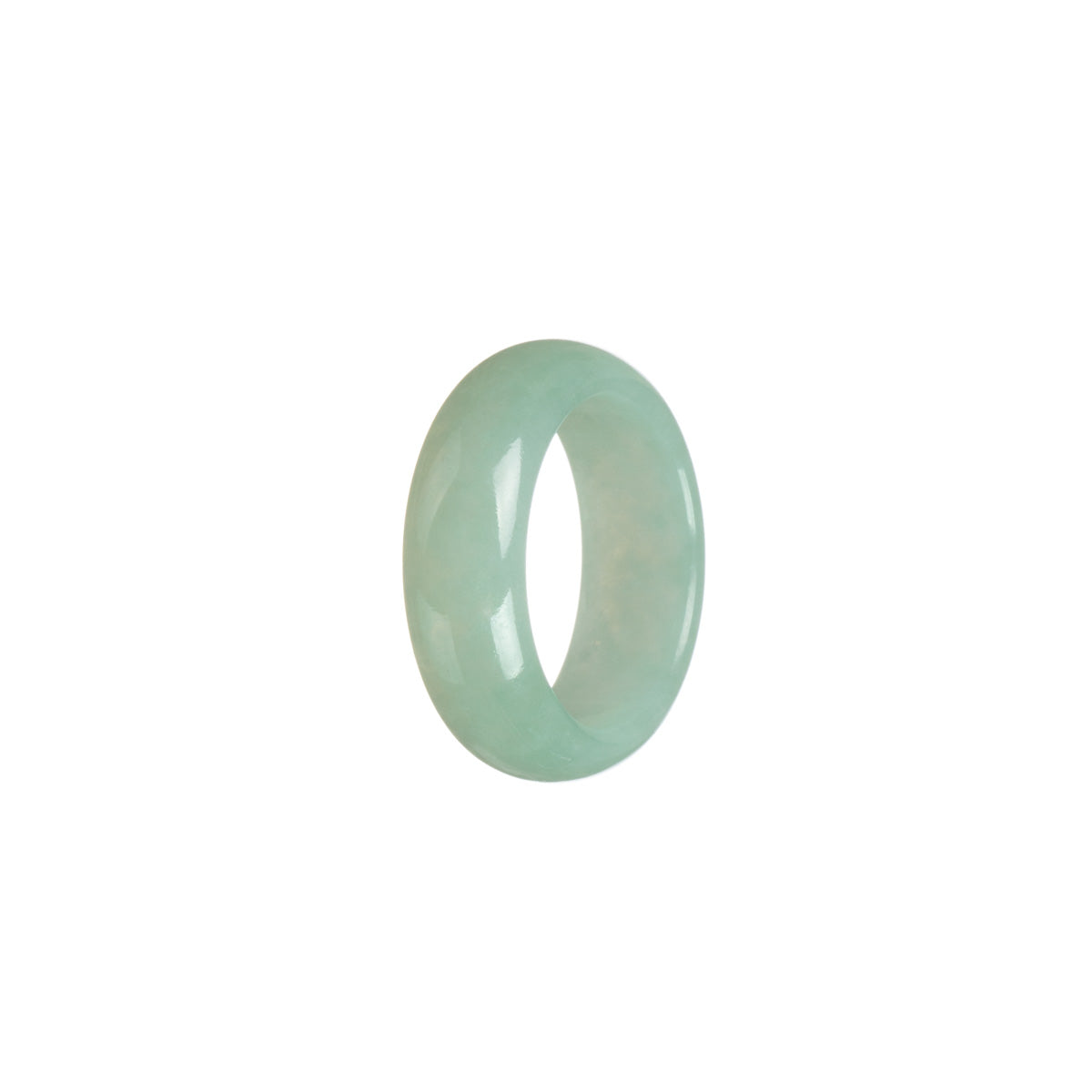 Certified Pale green Jadeite Jade Ring - Size S 1/2