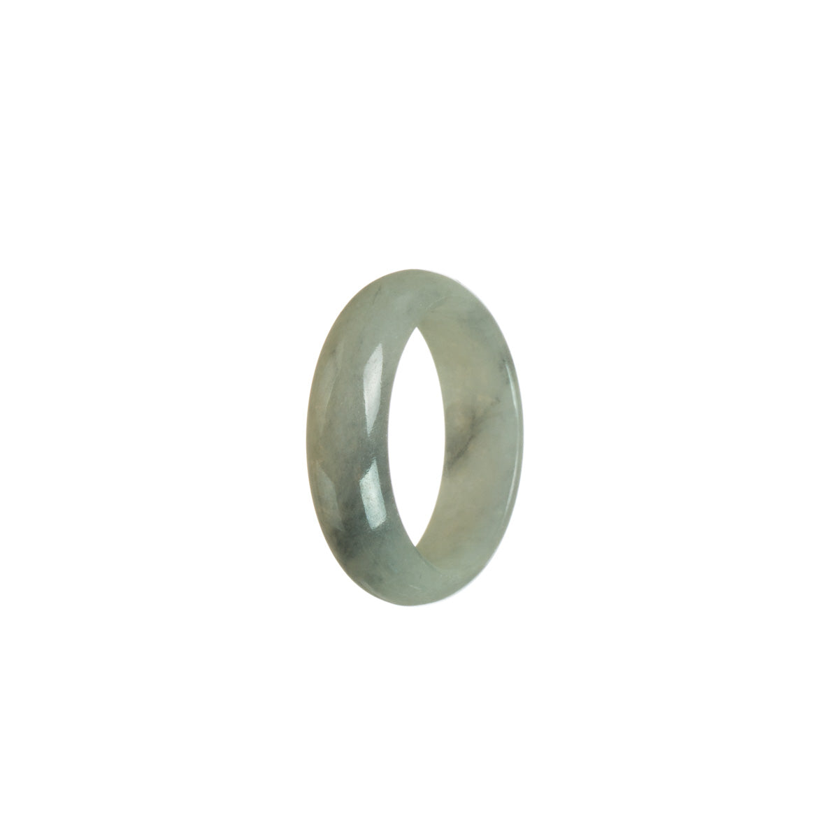 Certified Light Grey Jade Ring- Size U