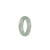 Real White Burmese Jade Ring - Size S