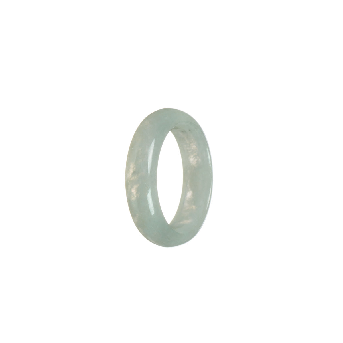Real White Burmese Jade Ring - Size S