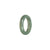 Authentic Greyish Olive Green Jadeite Jade Band - Size S 1/2