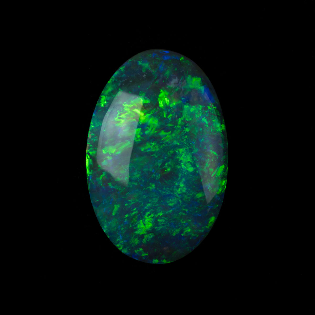 1.23ct Oval Australian Black Opal from Lighting Ridge