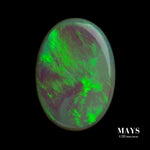 20.60ct Green Lighting Ridge Australian Solid Black Opal - MAYS
