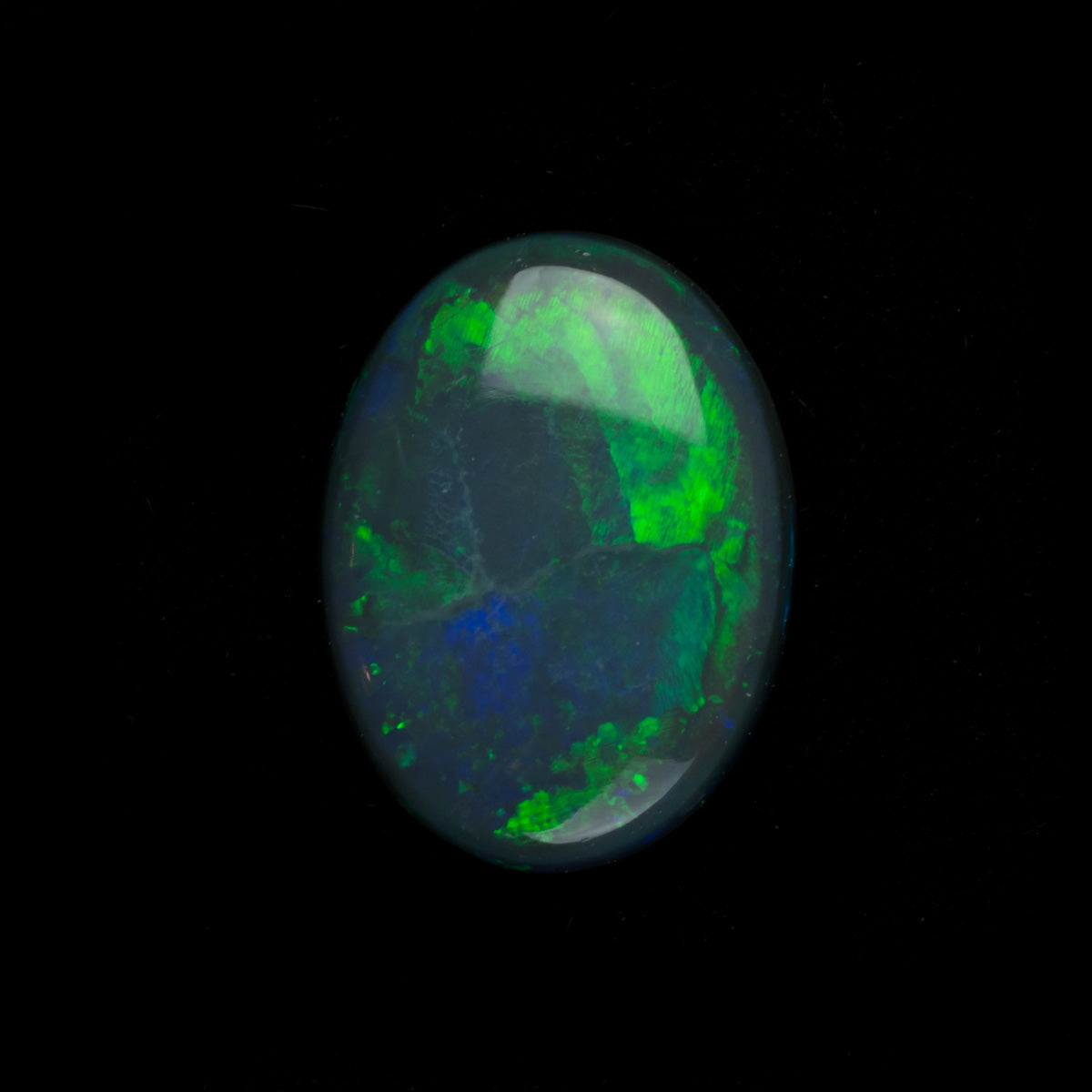 0.73ct Solid Green Black Opal from Lightning Ridge