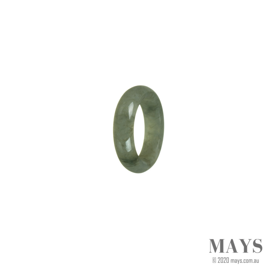 Loveli Deep Green Hua Jadeite Jade Ring