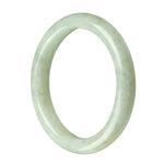A light green jadeite bracelet with a round shape, measuring 63mm.