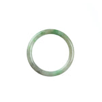 Genuine Grade A Green White Traditional Jade Bangle Bracelet - Child Round