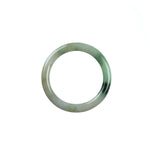 Authentic Type A Green White Jadeite Bangle - Child Round