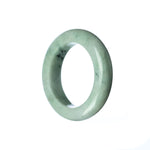 A child-sized, semi-round, green Burma Jade bangle bracelet with a genuine Type A classification.