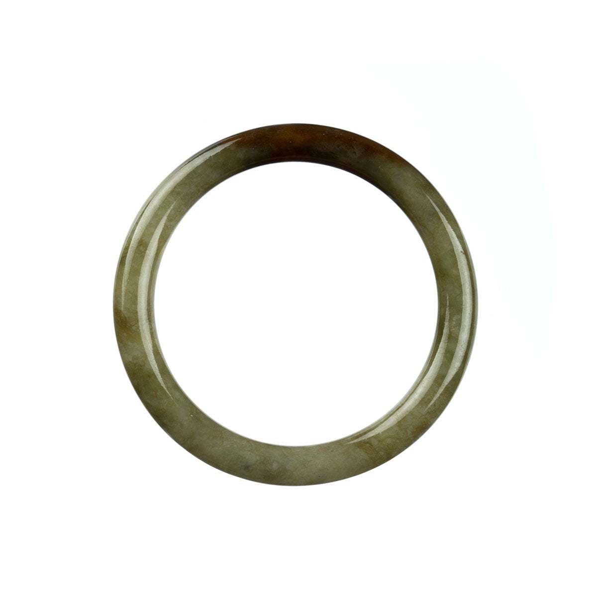 55mm Natural Burmese Jade Bangle - MAYS