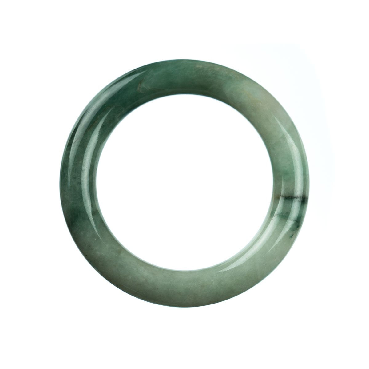 55mm Natural Burmese Jade Bangle - MAYS