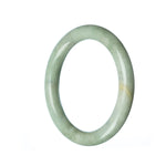 A round, 55mm genuine Grade A green jade bangle from MAYS GEMS.