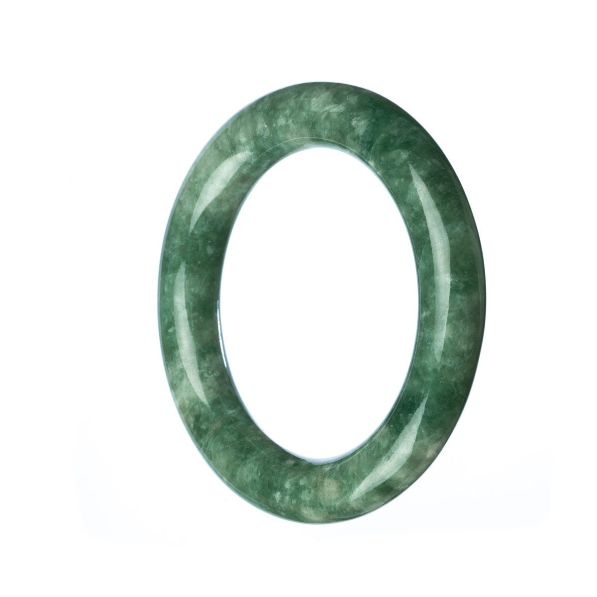 52mm Natural Burmese Jade Bangle - MAYS