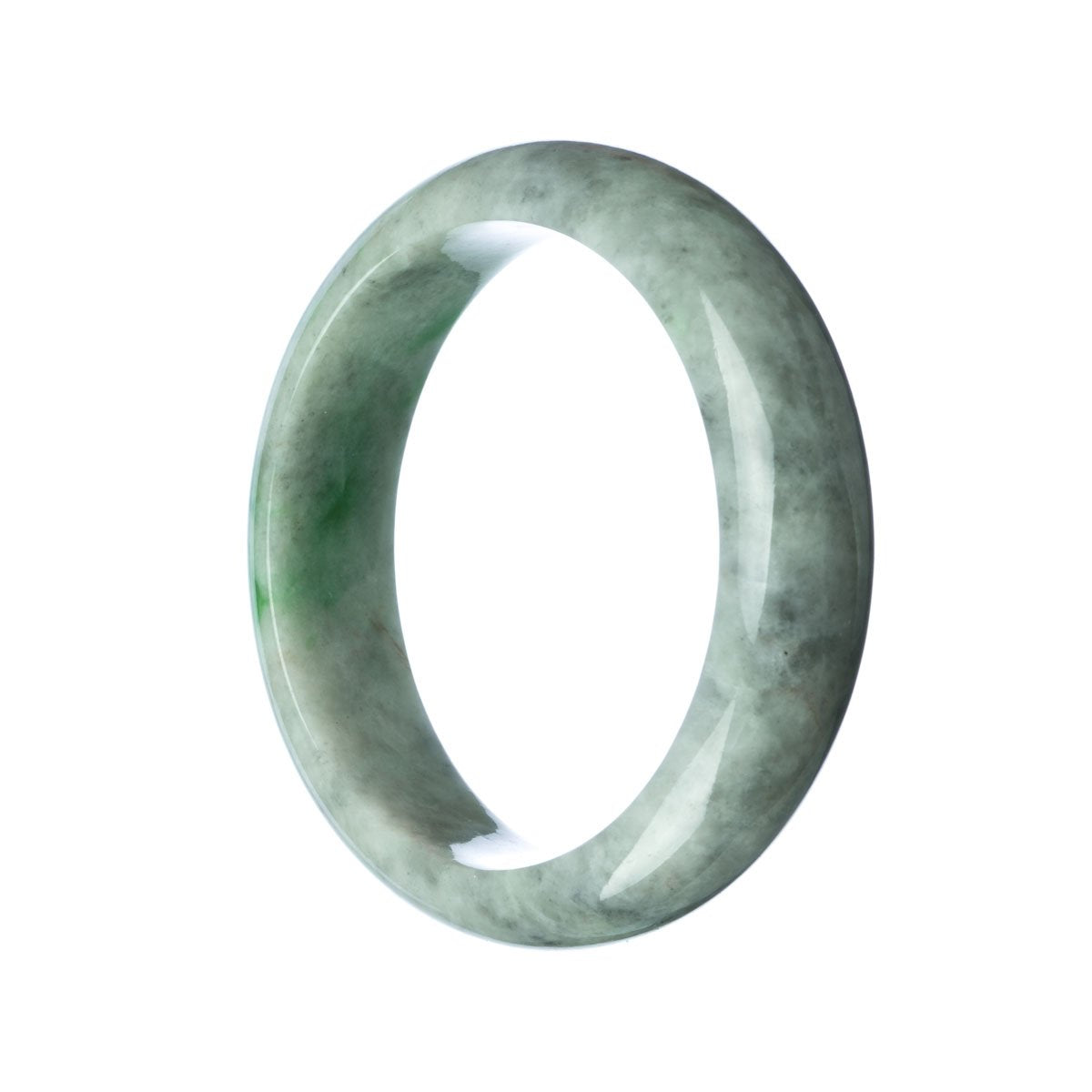 58mm Natural Burmese Jade Bangle - MAYS