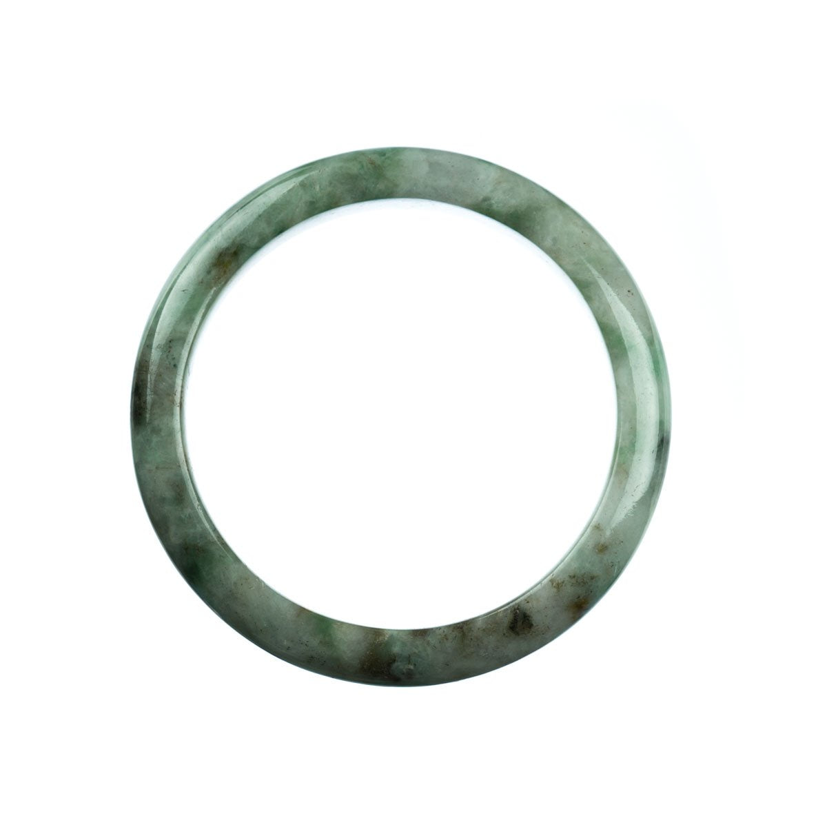 59mm Natural Burmese Jade Bangle - MAYS